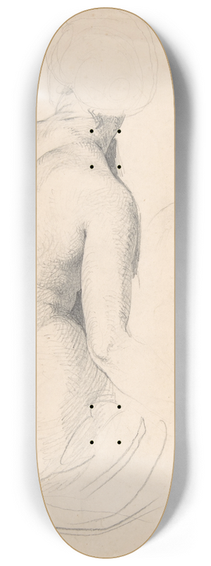 Eduard Julius Friedrich Bendemann - Studies of a Seated Woman from Behind 8.25 inch art skate deck Eduard Julius Friedrich Bendemann - Studies of a Seated Woman from Behind 8.25 inch art skate deck