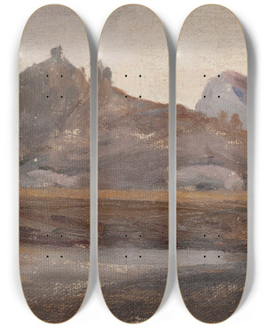 Triptych art skateboard deck of Jan Cigliski Sudak 4 by Jan Ciaglinski (1858-1913)