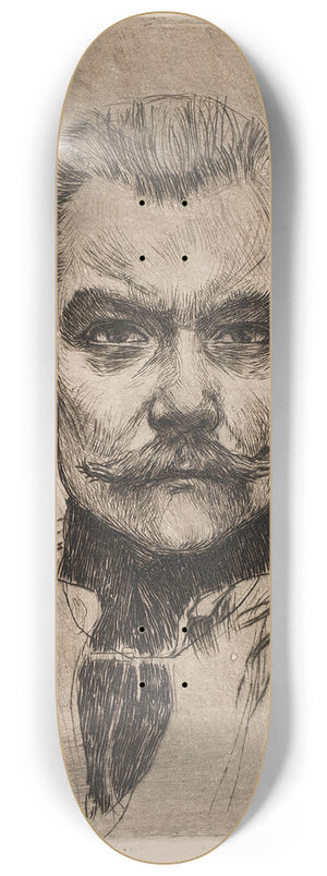Akseli Gallen-Kallela - Self-portrait en face 8.25 inch art skate deck