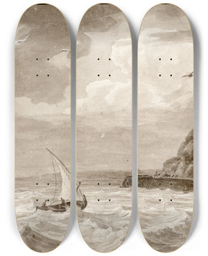 Triptych art skateboard deck of Otto Howen De Kust Bij Benicarsi by Otto Howen (1774-1848) Triptych art skateboard deck of Otto Howen De Kust Bij Benicarsi by Otto Howen (1774-1848)