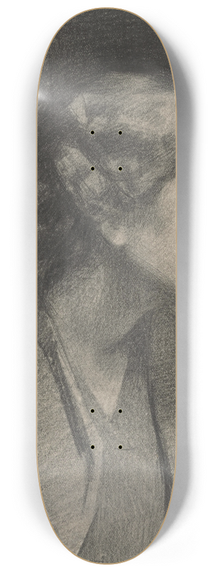 Eduard Putra - Study of a Woman in Profile 8.25 inch art skate deck