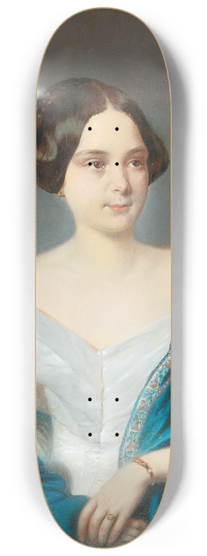 Eduard Swoboda - Portrait of a Young Lady 8.25 inch art skate deck