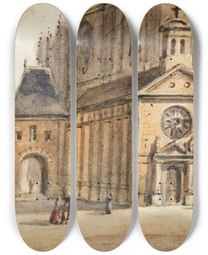 Triptych art skateboard deck of Augustesbastien Bnard Saintjean Le Rond by Auguste-Sbastien Bnard (1810-1873) Triptych art skateboard deck of Augustesbastien Bnard Saintjean Le Rond by Auguste-Sbastien Bnard (1810-1873)