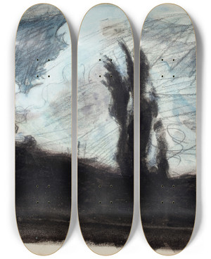 Triptych art skateboard deck of Magnus Enckell Inen Maisema by Magnus Enckell (1870-1925) Triptych art skateboard deck of Magnus Enckell Inen Maisema by Magnus Enckell (1870-1925)