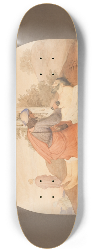 Eduard von Steinle - Der barmherzige Samariter  Selig die Barmherzigen 8.25 inch art skate deck
