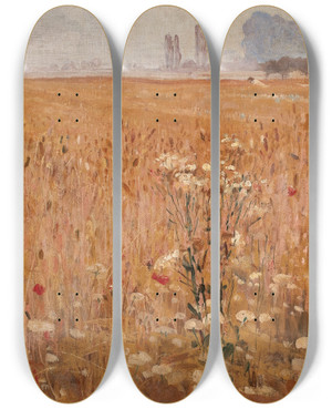 Triptych art skateboard deck of Eliseu Visconti Trigal by Eliseu Visconti (1866-1944)