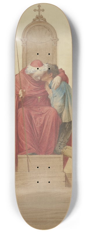 Eduard von Steinle - Ein Cardinal Penitenziario maggiore, in der heiligen Woche zu St. Peter in Rom 8.25 inch art skate deck