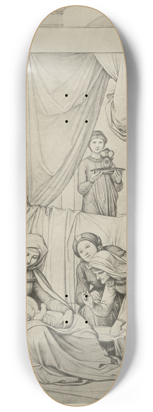 Eduard von Steinle - Geburt Mariae 8.25 inch art skate deck