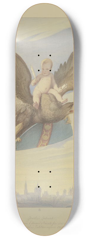 Eduard von Steinle - Goethes Birth 8.25 inch art skate deck