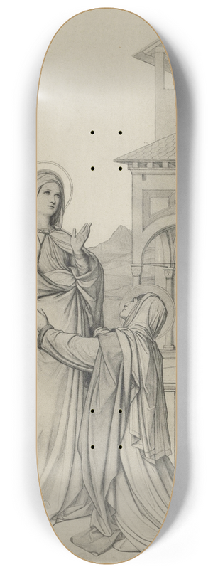 Eduard von Steinle - Heimsuchung Mariae 8.25 inch art skate deck