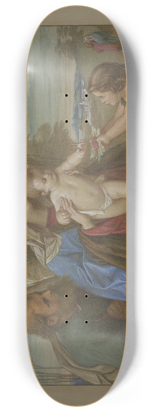 Eduard von Steinle - Madonna della Fontana; Die Heilige Familie mit dem Johannesknaben an einer Quelle 8.25 inch art skate deck