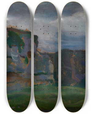 Triptych art skateboard deck of Jan Stanislawski Krzemionki Near Krakow by Jan Stanislawski (1860-1907) Triptych art skateboard deck of Jan Stanislawski Krzemionki Near Krakow by Jan Stanislawski (1860-1907)