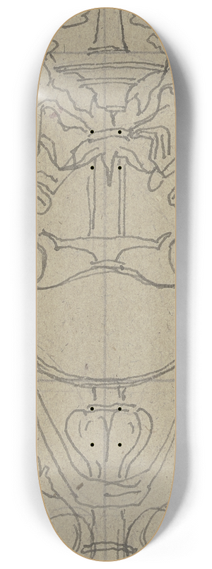 Eduard von Steinle - Ornament zur Einfassung der Veitschen Freskobilder im Stdelschen Institut 8.25 inch art skate deck Eduard von Steinle - Ornament zur Einfassung der Veitschen Freskobilder im Stdelschen Institut 8.25 inch art skate deck