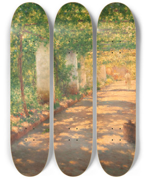 Triptych art skateboard deck of Henrybrokman Pergola Cocumella Sorrente by HenryBrokman (1868-1933)
