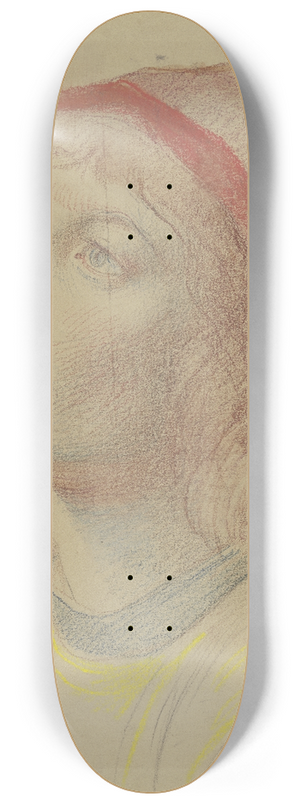 Eduard von Steinle - Studienkopf eines jungen Venezianers 8.25 inch art skate deck
