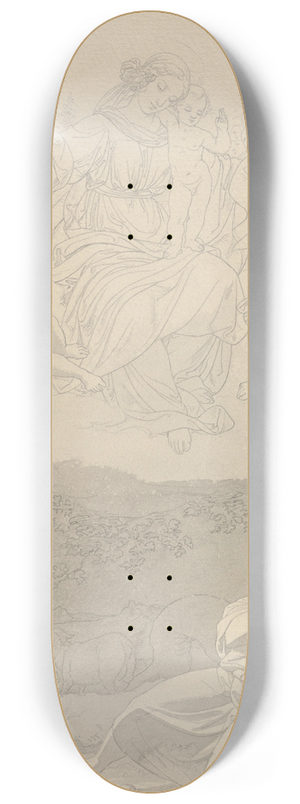 Eduard von Steinle - The Vision of Joan of Arc 8.25 inch art skate deck