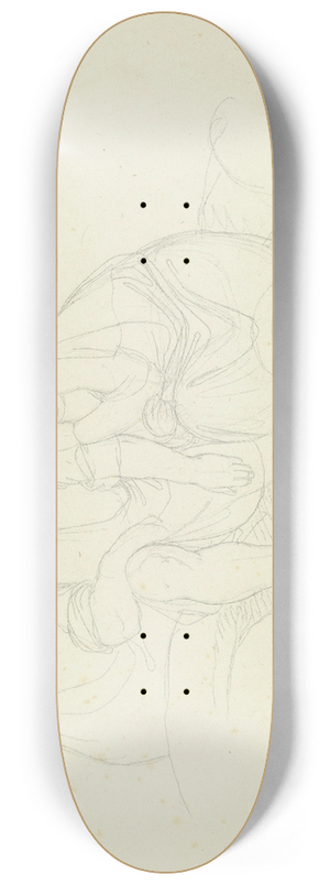 Eduard von Steinle - Three sitting figures 8.25 inch art skate deck