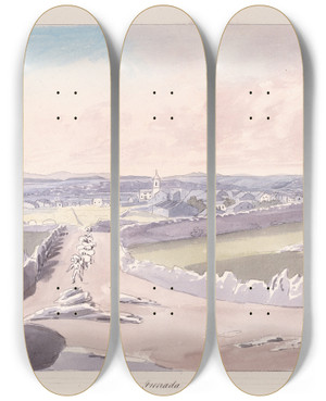 Triptych art skateboard deck of Charles Hamilton Smith Granada by Charles Hamilton Smith (1776-1859) Triptych art skateboard deck of Charles Hamilton Smith Granada by Charles Hamilton Smith (1776-1859)