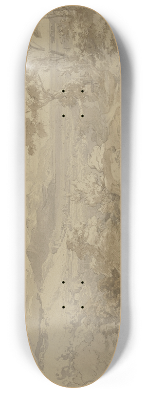 Eduard Wilhelm Pose - Italian landscape 8.25 inch art skate deck