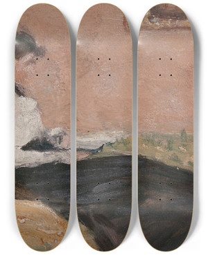 Triptych art skateboard deck of Robert Harris Bessie H At 11 Durocher St by Robert Harris (1849-1919)