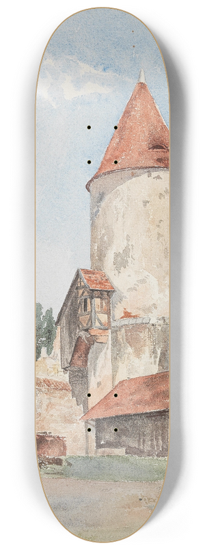 Eduard Zetsche - Turm in Dinkelsbhl 8.25 inch art skate deck