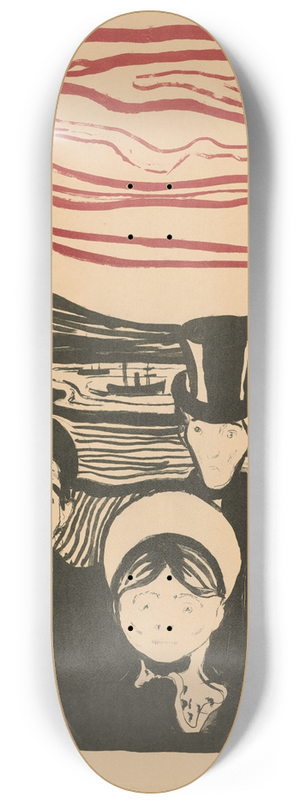 Edvard Munch - Angst 8.25 inch art skate deck