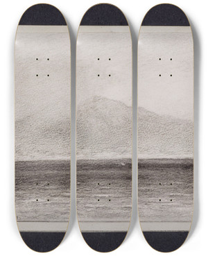 Triptych art skateboard deck of Henrybrokman Le Vsuve by HenryBrokman (1868-1933)