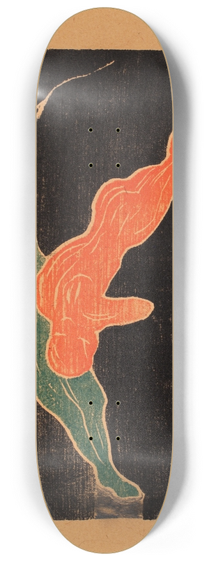 Edvard Munch - Encounter in Space 8.25 inch art skate deck
