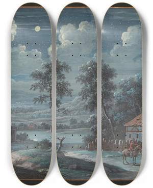 Triptych art skateboard deck of Margaretha Barbara Dietzsch Et Sydlandsk Landskab I Fuldmne by Margaretha Barbara Dietzsch (1716-1795) Triptych art skateboard deck of Margaretha Barbara Dietzsch Et Sydlandsk Landskab I Fuldmne by Margaretha Barbara Dietzsch (1716-1795)