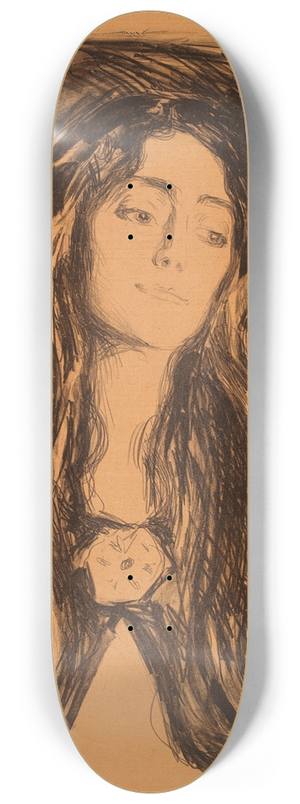 Edvard Munch - Madonna (The Brooch. Eva Mudocci) 8.25 inch art skate deck