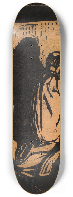 Edvard Munch - Old Man Praying 8.25 inch art skate deck