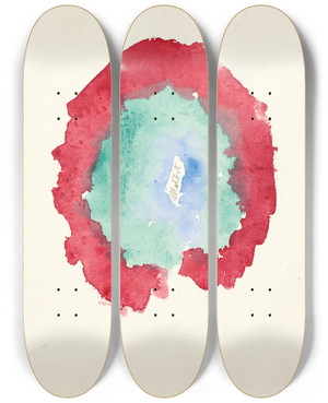 Triptych art skateboard deck of Hilma Af Klint Wheat And Wormwood by Hilma af Klint (1862-1944)