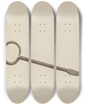 Triptych art skateboard deck of George C Brown Chisel by George C Brown