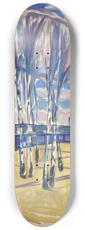 Edvard Munch - The Tram Loop At Skyen 8.25 inch art skate deck
