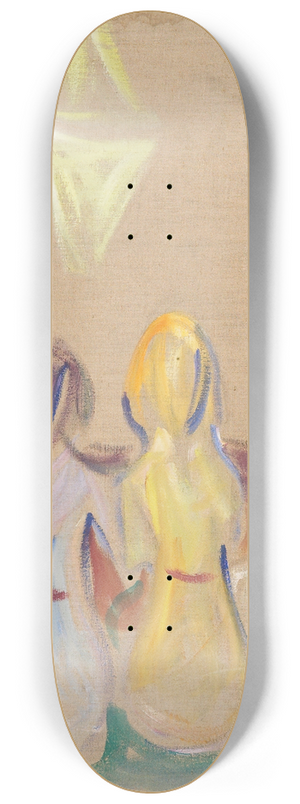 Edvard Munch - Three Seated Young Women 8.25 inch art skate deck