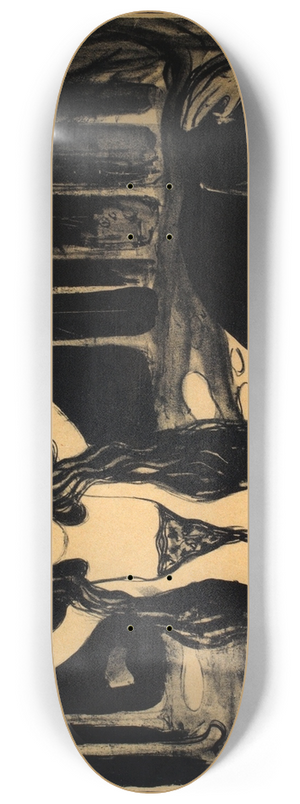 Edvard Munch - Thunder (Ashes II) 8.25 inch art skate deck Edvard Munch - Thunder (Ashes II) 8.25 inch art skate deck