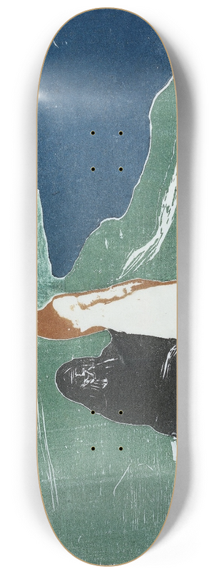 Edvard Munch - Two Women on the Shore 8.25 inch art skate deck