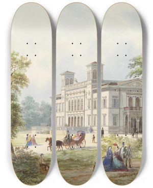 Triptych art skateboard deck of Albert Rieger Triest Ferdinandeum by Albert Rieger (1934-1905)