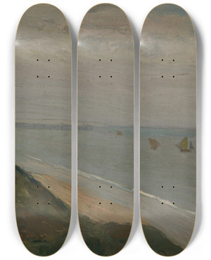 Triptych art skateboard deck of Constant Permeke Seascape by Constant Permeke