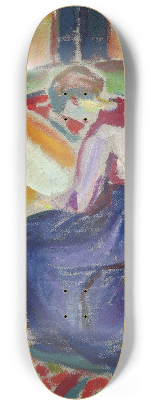 Edvard Munch - Woman Seated on a Couch 8.25 inch art skate deck
