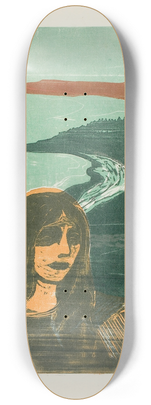 Edvard Munch - Womans Head against the Shore 8.25 inch art skate deck Edvard Munch - Womans Head against the Shore 8.25 inch art skate deck