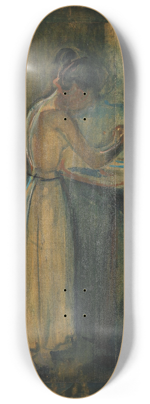 Edvard Munch - Young Woman Washing herself 8.25 inch art skate deck Edvard Munch - Young Woman Washing herself 8.25 inch art skate deck