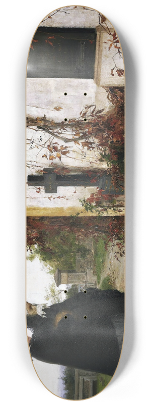 Albert Anker - At The Cemetery 8.25 inch art skate deck