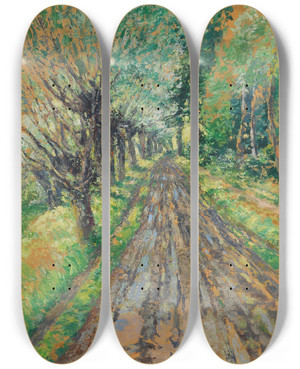 Triptych art skateboard deck of Vclav Radimsky Ohne Titel_2 by Vaclav Radimsky (1867-1946)