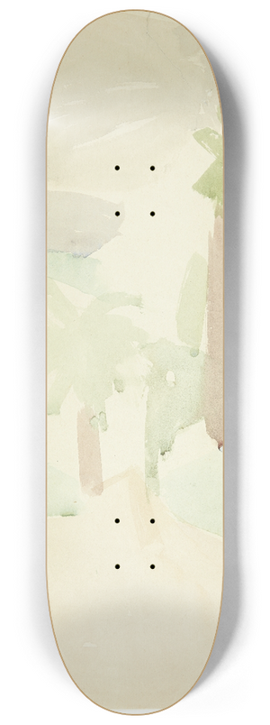 Edvard Weie - Landskab med palmer, Sydfrankrig 8.25 inch art skate deck