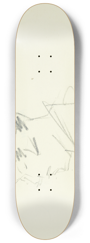 Edvard Weie - Portrtstudie af malerinden Ellen Olrik, 7-8-profil mod venstre 8.25 inch art skate deck