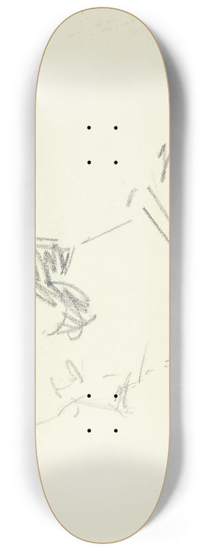 Edvard Weie - Portrtstudie af malerinden Ellen Olrik, med bjet hoved, 7-8-profil mod venstre 8.25 inch art skate deck