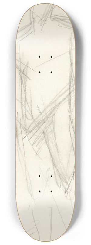 Edvard Weie - Stende mandlig model, en face 8.25 inch art skate deck