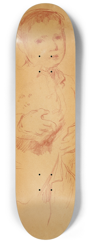 Albert Anker - Boy with a basket 8.25 inch art skate deck