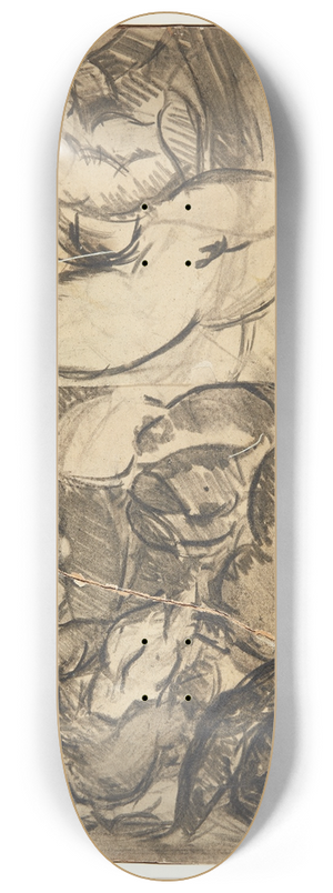 Edvard Weie - Udkast til Poseidon-billedet 8.25 inch art skate deck